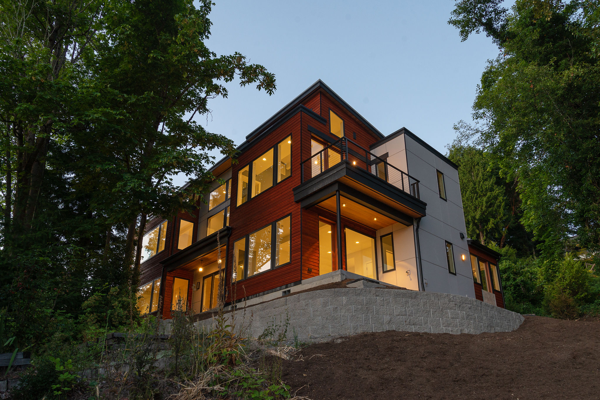 Lone Cedar residence rear facing