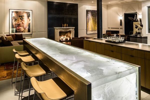 Interior countertop bar